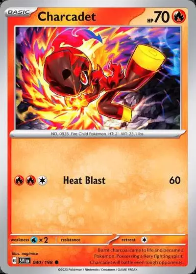 Charcadet 40/198 Scarlet & Violet Pokemon card