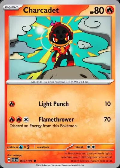 Charcadet 33/191 Surging Sparks Pokemon card