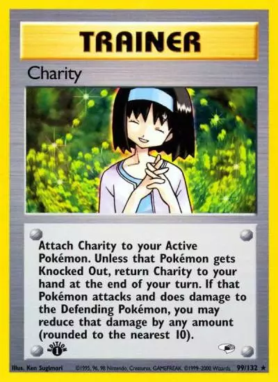 Charity 99/132 Gym Heroes Pokemon card