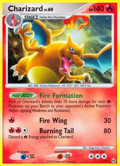 Charizard 1/99 Arceus Pokemon card