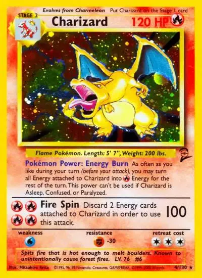 Charizard 4/130 Base Set 2 Pokemon card
