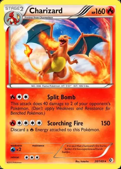 Charizard 20/149 Boundaries Crossed Pokemon card