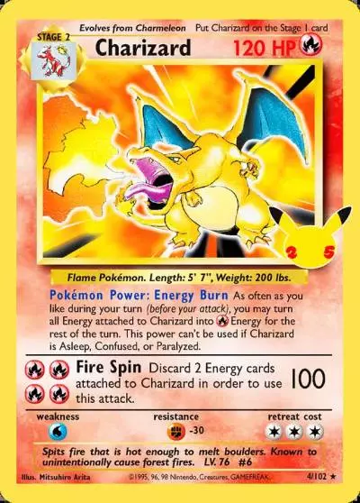 Charizard 4/25 Celebrations: Classic Collection Pokemon card