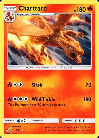 Charizard 5/18 Detective Pikachu Pokemon card