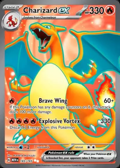 Charizard ex 183/165 151 Pokemon card