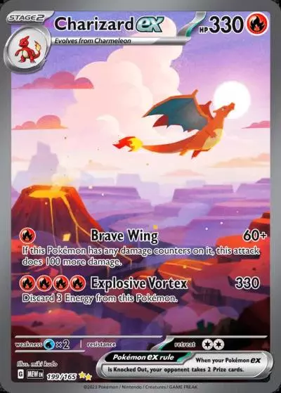 Charizard ex 199/165 151 Pokemon card