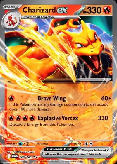 Charizard ex 6/165 151 Pokemon card