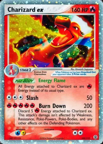 Charizard ex 105/112 FireRed & LeafGreen Pokemon card