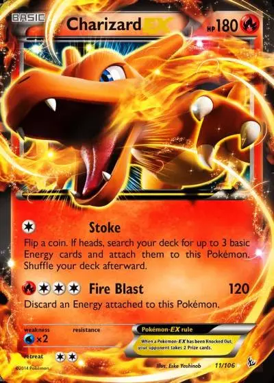 Charizard-EX 11/106 Flashfire Pokemon card