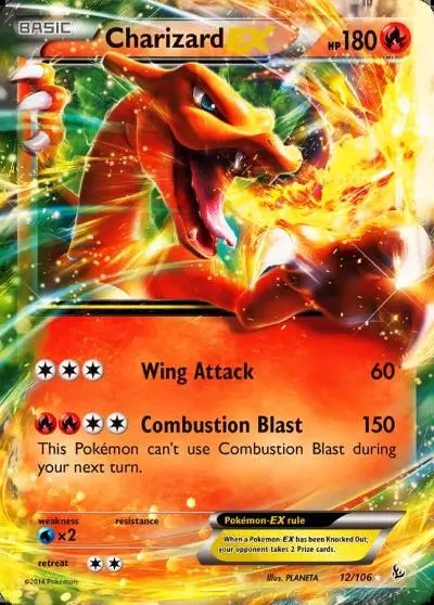 Charizard-EX 12/106 Flashfire Pokemon card