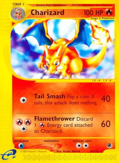 Charizard 39/165 Expedition Base Set Pokemon card