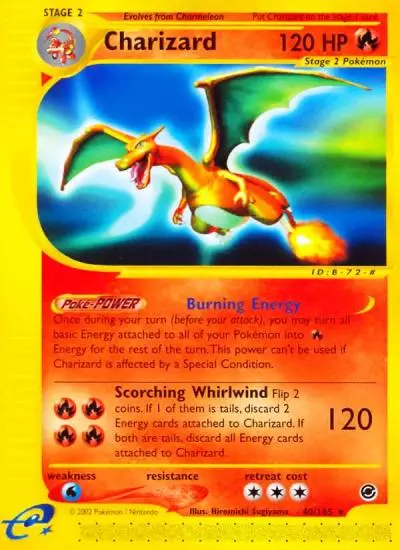 Charizard 40/165 Expedition Base Set Pokemon card