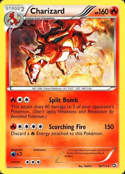 Charizard 19/113 Legendary Treasures Pokemon card