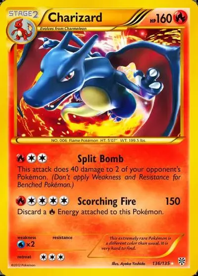 Charizard 136/135 Plasma Storm Pokemon card
