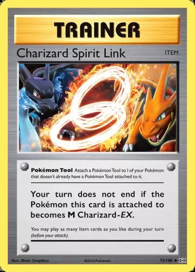 Charizard Spirit Link 75/108 Evolutions Pokemon card