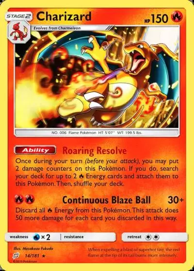 Charizard 14/181 Team Up Pokemon card