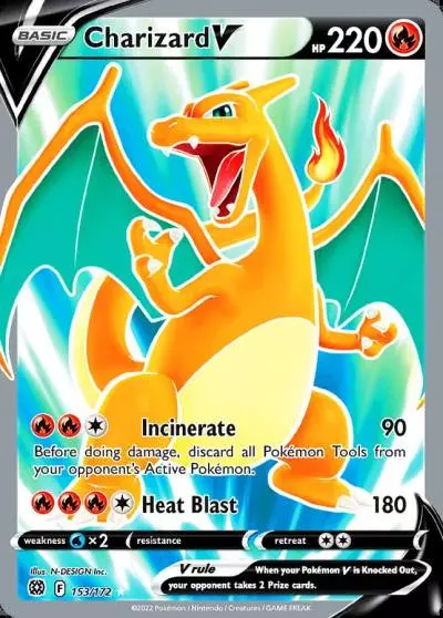 Charizard V 153/172 Brilliant Stars Pokemon card