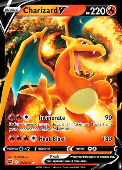 Charizard V 17/172 Brilliant Stars Pokemon card