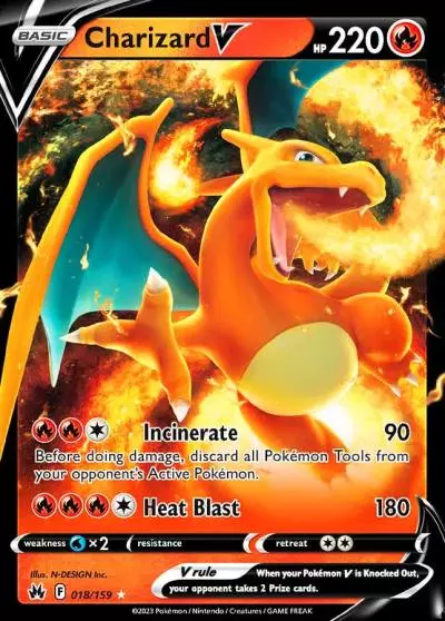 Charizard V 18/159 Crown Zenith Pokemon card