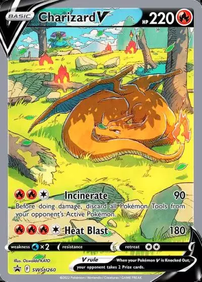 Charizard V SWSH260/307 SWSH Black Star Promos Pokemon card