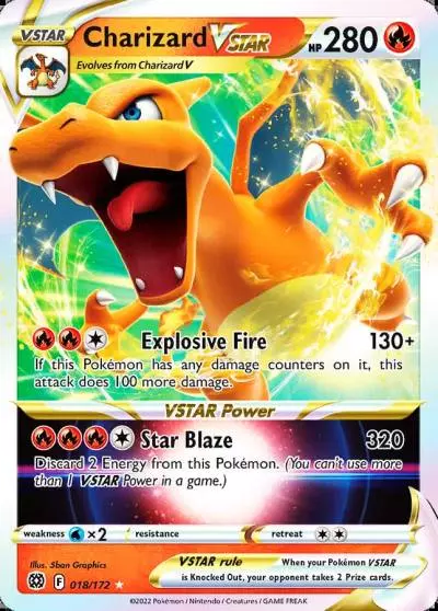Charizard VSTAR 18/172 Brilliant Stars Pokemon card