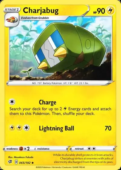 Charjabug 65/192 Rebel Clash Pokemon card