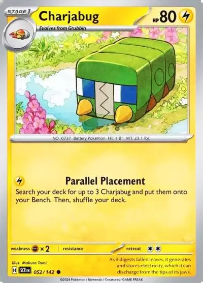 Charjabug 52/142 Stellar Crown Pokemon card