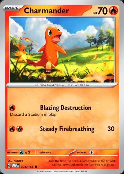 Charmander 4/165 151 Pokemon card