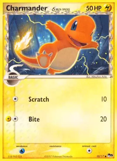 Charmander δ 10/17 POP Series 5 Pokemon card