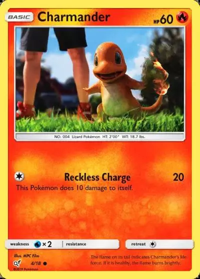Charmander 4/18 Detective Pikachu Pokemon card