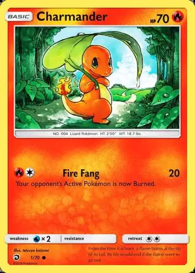 Charmander 1/70 Dragon Majesty Pokemon card