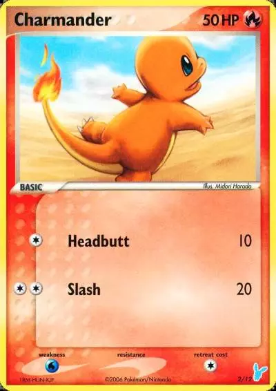 Charmander 2/12 EX Trainer Kit 2 Minun Pokemon card