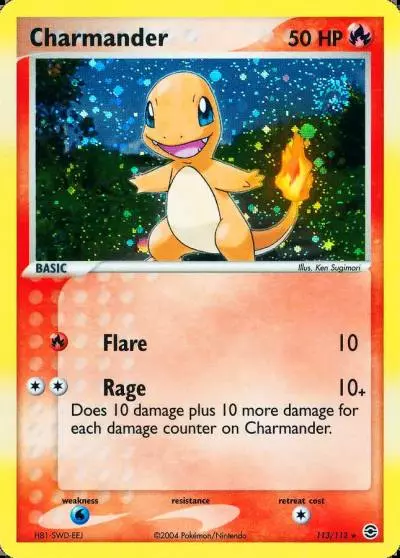 Charmander 113/112 FireRed & LeafGreen Pokemon card