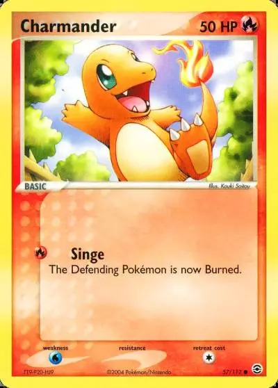 Charmander 57/112 FireRed & LeafGreen Pokemon card