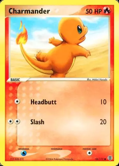 Charmander 58/112 FireRed & LeafGreen Pokemon card