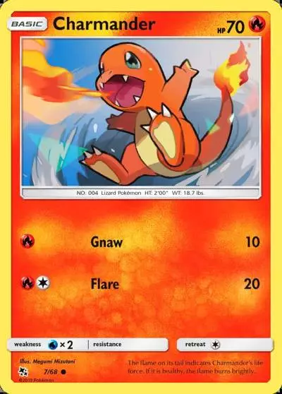 Charmander 7/68 Hidden Fates Pokemon card