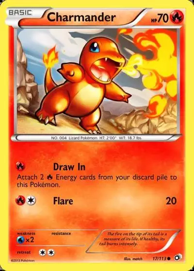 Charmander 17/113 Legendary Treasures Pokemon card