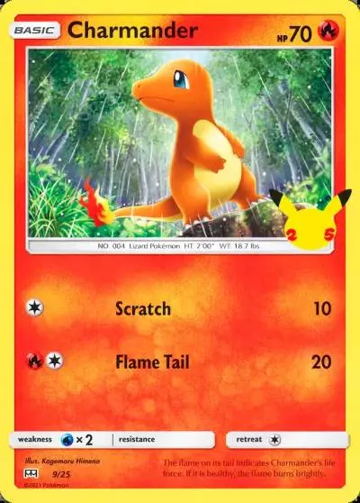 Charmander 9/25 McDonald's Collection 2021 Pokemon card