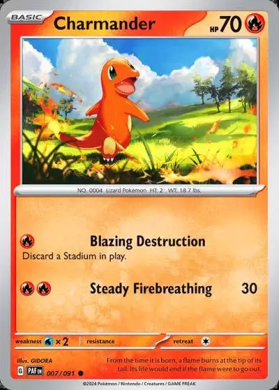 Charmander 7/91 Paldean Fates Pokemon card