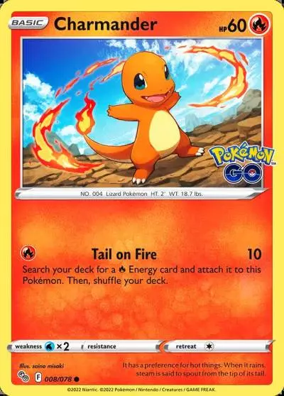Charmander 8/78 Pokémon GO Pokemon card