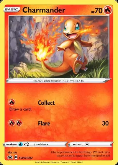 Charmander SWSH092/307 SWSH Black Star Promos Pokemon card