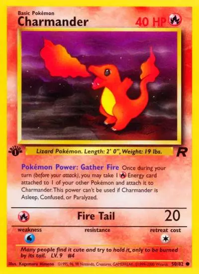 Charmander 50/82 Team Rocket Pokemon card