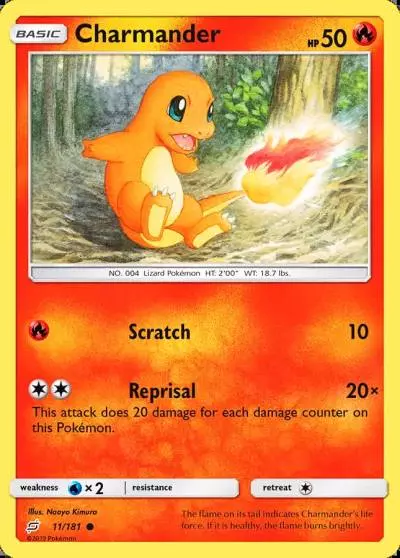 Charmander 11/181 Team Up Pokemon card