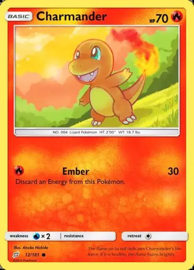 Charmander 12/181 Team Up Pokemon card
