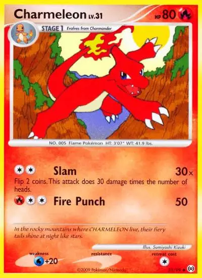 Charmeleon 35/99 Arceus Pokemon card