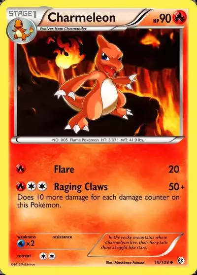 Charmeleon 19/149 Boundaries Crossed Pokemon card