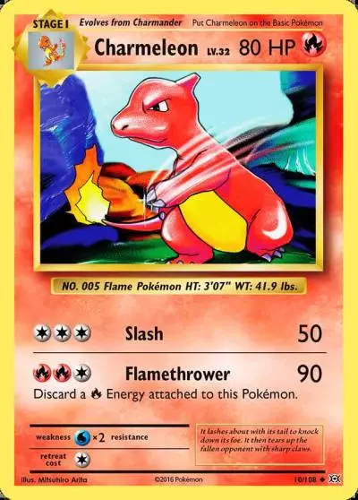 Charmeleon 10/108 Evolutions Pokemon card