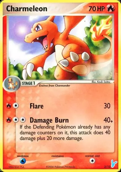 Charmeleon 3/12 EX Trainer Kit 2 Minun Pokemon card