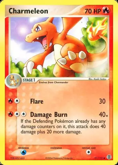 Charmeleon 31/112 FireRed & LeafGreen Pokemon card