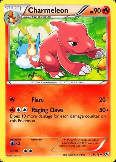 Charmeleon 18/113 Legendary Treasures Pokemon card
